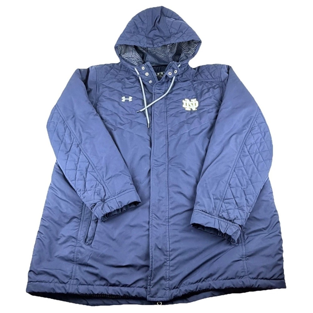 Notre Dame Football Under Armour Men's Coldgear Storm Team Issued Parka Coat 3XL